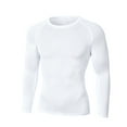 thumbnail image 1 of ZUKMRJPC Men's Compression Shirts Long Sleeve High Elastic Slim Fit Pullover Winter Fleece Warm Running Athletic Gym Baselayer Undershirts, 1 of 4