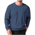 thumbnail image 1 of ZUKMRJPC Men's Crewneck Sweater Soft Cozy Long Sleeve Pullover Sweaters Classic Solid Color Regular Fit Basic Fall Winter Knitted Tops, 1 of 4