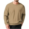 thumbnail image 1 of ZUKMRJPC Men's Crewneck Sweater Soft Cozy Long Sleeve Pullover Sweaters Classic Solid Color Regular Fit Basic Fall Winter Knitted Tops, 1 of 4