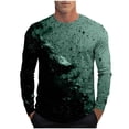 thumbnail image 1 of ZUKMRJPC Men's Crewneck Sweatshirt Fall Casual Long Sleeve Gradient Color Trendy Print Sweatshirts Cozy Soft Cotton Pullover Tops, 1 of 4