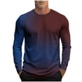 thumbnail image 1 of ZUKMRJPC Men's Crewneck Sweatshirt Gradient Color Casual Long Sleeved Sweatshirts Fall Fashion Soft Comfortable Cotton Pullover Shirts, 1 of 4