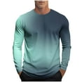 thumbnail image 1 of ZUKMRJPC Men's Crewneck Sweatshirt Gradient Color Casual Long Sleeved Sweatshirts Fall Fashion Soft Comfortable Cotton Pullover Shirts, 1 of 4