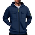 thumbnail image 1 of ZUKMRJPC Men's Fleece Tactical Sweatshirt Casual Lightweight Long Sleeve Solid Color Hoodies Regular Fit Outdoor Outwear with Multi-Pockets, 1 of 4