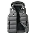 thumbnail image 1 of ZUKMRJPC Mens Hooded Puffer Vest Full Zip Winter Warm Thick Quilted Jackets Vests Teens Adults Lightweight Casual Padded Jacket with Pocket, 1 of 8