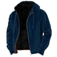 thumbnail image 1 of ZUKMRJPC Men's Heavyweight Winter Jackets Long Sleeve Drawstring Fleece Lined Thick Hooded Coat Vintage Fashion Warm Work Cargo Jackets, 1 of 4