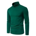 thumbnail image 1 of ZUKMRJPC Men's High Neck Shirts Casual Long Sleeve Slim Fit Pullover Sweaters Lightweight Soft Comfy Solid Color Tops, 1 of 4