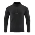 thumbnail image 1 of ZUKMRJPC Men's Long Sleeve Athletic Shirts Quarter Zip Slim Fit Quick Dry Pullover Stand Collar Lightweight Outdoor Running T-Shirts, 1 of 8