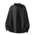thumbnail image 1 of ZUKMRJPC Men's Mock Turtleneck Sweatshirt Long Sleeve Solid Color Crewneck Basic T-Shirts Loose Fit Lightweight Pullover Tops, 1 of 5