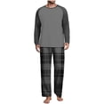 thumbnail image 1 of ZUKMRJPC Men's Pajama Sets Loungewear Long Sleeve Cotton Shirts and Plaid Pants Sleepwear Soft Mens Pjs Lightweight Comfy Sleep Sets, 1 of 7