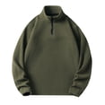 thumbnail image 1 of ZUKMRJPC Men's Quarter Zip Fleece Sweatshirt Casual Long Sleeve Stand Collar Loose Fit Pullover Sweatshirt Fall Warm Running Sport Tops, 1 of 5