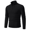thumbnail image 1 of ZUKMRJPC Men's Quarter Zip Sweaters Fall Warm Long Sleeve Stand Collar Slim Fit Pullover Sweater Lightweight Solid Color Knitted Sweaters, 1 of 2