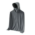 thumbnail image 1 of ZUKMRJPC Men's Sun Protection Hoodies Full Zip Long Sleeve Casual Breathable Lightweight Hooded Jacket for Fishing Hiking Athletic Running, 1 of 6