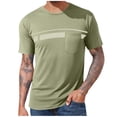thumbnail image 1 of ZUKMRJPC Men's T-Shirt Short Sleeve Casual Crewneck Athletic Basic Tee Regular Fit Summer Vintage Graphic Workout Tops with Pocket M-4XL, 1 of 4