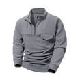 thumbnail image 1 of ZUKMRJPC Men's Tactical Hoodie Personalized Quarter Zipper Casual Long Sleeve Pullover Sweatshirt Winter Warm Solid Color Fleece Tops, 1 of 5