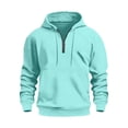 thumbnail image 1 of ZUKMRJPC Mens 1/4 Zip Pullover Hoodies Casual Solid Color Fleece Long Sleeve Hooded Sweatshirt Lightweight Sport Tops with Pocket, 1 of 2