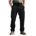 thumbnail image 1 of ZUKMRJPC Mens Casual Cargo Sweatpants Waist Drawstring Workout Pants Solid Color Baggy Hiking Outdoor Pants with Multi Pockets, 1 of 8