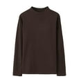 thumbnail image 1 of ZUKMRJPC Mens Mock Turtleneck Long Sleeve Shirts Fall Winter Solid Color Basic Thermal Undershirt Lightweight Slim Fit Pullover Tops, 1 of 8