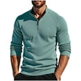 thumbnail image 1 of ZUKMRJPC Mens Quarter Zip Sweaters Lightweight Long Sleeve Solid Color Stand Collar Pullover Sweaters Slim Fit Casual Knit Tops, 1 of 5