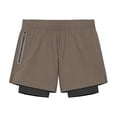 thumbnail image 1 of ZUKMRJPC Mens Running Shorts 2 in 1 Elastic Waistband Workout Gym Shorts Casual Lightweight Tennis Training Athletic Shorts with Pocket, 1 of 4