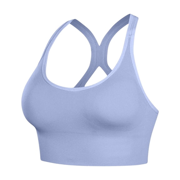 ZUKMRJPC Sports Bras for Women Solid Color Criss-Cross Back No Underwire Gather Bra Casual Soft Comfortable Workout Bra Tank Tops