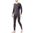 thumbnail image 1 of ZUKMRJPC Thermal Underwear for Men Solid Color Fleece Lined Base Layer Warm Slim Fit Top and Bottom Set Cold Weather Winter Clothes, 1 of 4