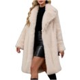 thumbnail image 1 of ZUKMRJPC Women's Faux Fur Jackets Fashion Solid Color Open Front Long Outerwear Fall Winter Warm Thick Fluffy Fleece Cardigan Overcoat, 1 of 8