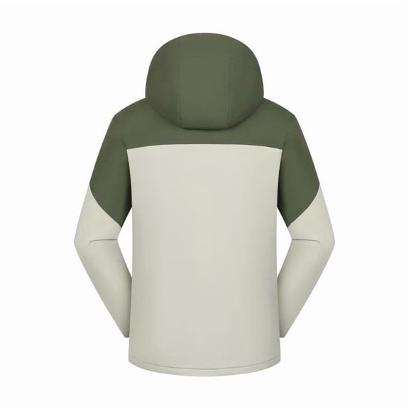 ZUKMRJPC Women's Softshell Outdoor Jacket Lightweight Waterproof Patchwork Thin Breathable Hooded Windbreaker Fall Winter Warm Coat for Hiking Travel