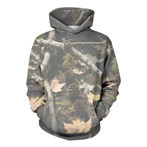 ZUKMRJPC Womens Pullover Hoodies Casual Long Sleeve Fleece Lined Maple Leaf Print Hooded Sweatshirt with Kangaroo Pocket
