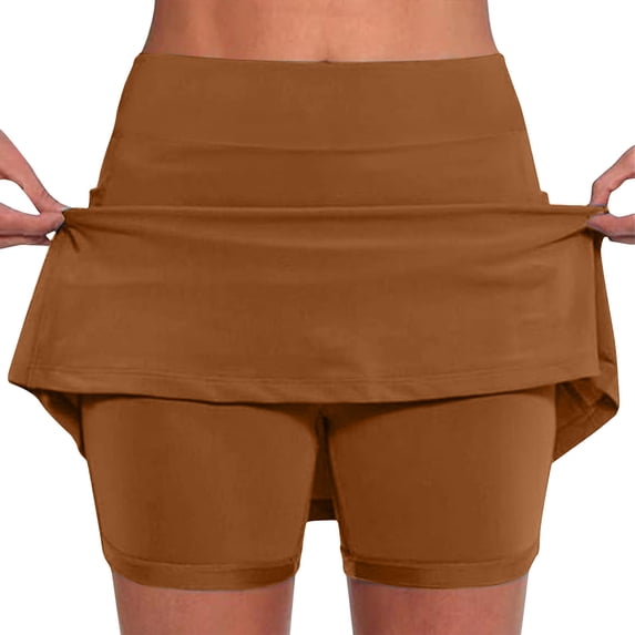 ZUKMRJPC Womens Skorts with Pockets Tummy Control Plus Size Skorts for Women High Waist Athletic Sports Pants Skirt Casual Shorts