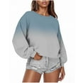 thumbnail image 1 of ZUKMRJPC Womens Sweatshirts Oversized Crewneck Long Sleeve Gradient Color Pullover Sweater Fall Fashion Loose Fit Tops, 1 of 5