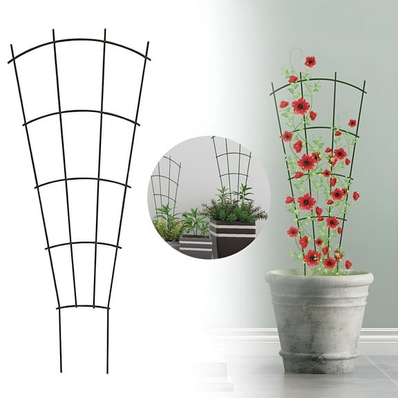ZULAR 1 Pack 15.7" Trellis For Potted Plants Indoor Fan Pot Trellis For Climbing Plants Outdoor,Trellis For Climbing Plants Outdoor,Plant Trellis Outdoor,Small Trellis For Potted Plants