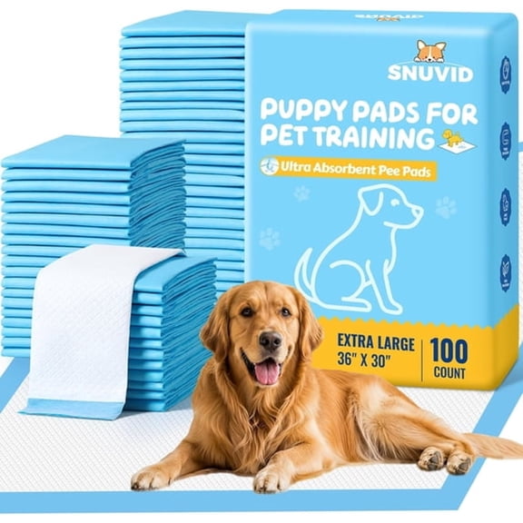 ZULAR 100 Pack 30"X36"Extra Large Dog Pee Pads-Super Absorbent&Leak-Proof Disposable Puppy Training Pads | X-Large Quick-Dry 5-Layer Protection Piddle Pads for Indoor&Outdoor Use