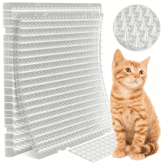 ZULAR 12 Pack Scat Mat for Cats-16 X 13 Inch Cat Spike Mat with 1 Inch Spike Is a Perfect Pet Training Mat Device for Cat Repellent Indoor&Outdoor to Deter Cats&Other Animals