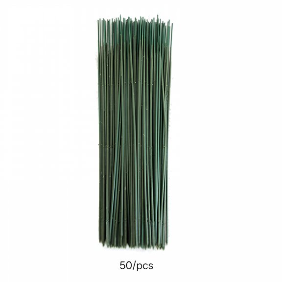 ZULAR 2026 New 100Pcs Wedding Bouquet Flowers Green Wire Floral Stems Artificial Plastic Rods Fake Flower Stems for Garden Wedding Arrangements Set, for Wedding, Party, Craft Projects