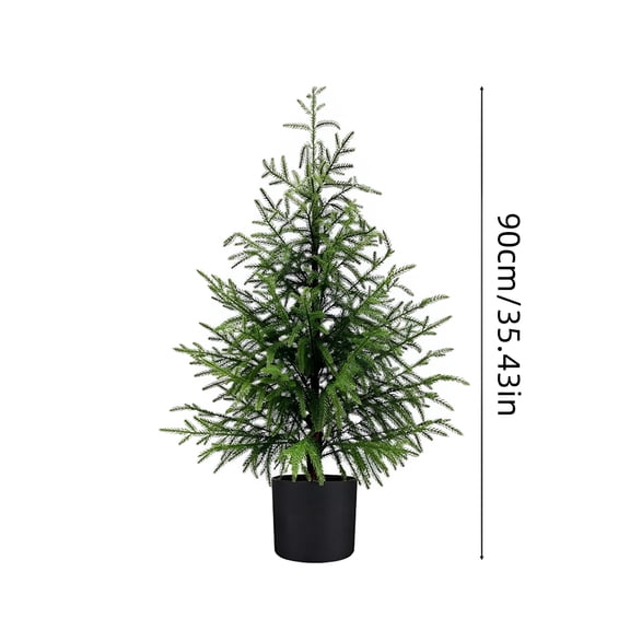 ZULAR 2026 New 3Ft Artificial Norfolk Pine Christmas Tree Real Touch Faux Tree with Black Pot,Realistic Indoor Holiday Decor for Christmas Entryway,Living Room&Office