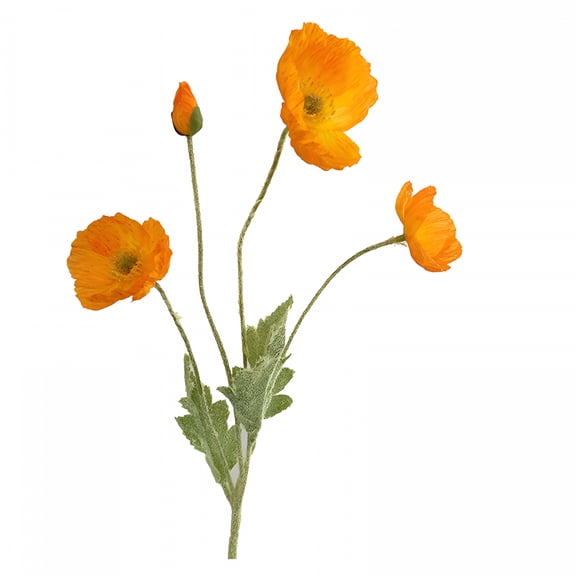 ZULAR 2026 New 4 Heads Simulated Poppy Flowers,Artificial Silk Flowers Outdoor Faux Fake Wildflowers Multicolor Bouquet for Home Indoor Porch Window Wedding Table Centerpieces Vase Decoration