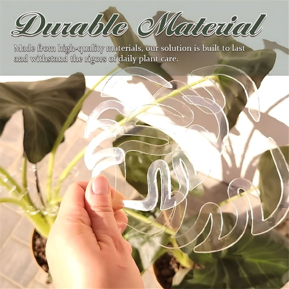 ZULAR 2026 New Leaf Plant Support | Monstera Grapple,Monstera Leaf Plant Support,Turtle Shell Bamboo Clamp Set,Unique and Aesthetic Monstera Plant Support,Keeps Plants Tame and Growing Vertical