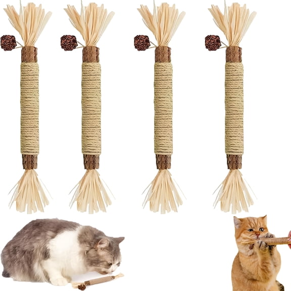 ZULAR 2026 New Natural Silvervine Dental Sticks for Cats,100% Natural Cat Chews for Dental Health,Catnip Alternative Chew Toys with Hairball Control,Individually Wrapped Cat Teeth Cleaning Sticks