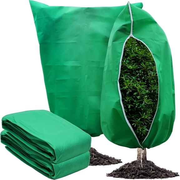 ZULAR 2026 New Plant Covers Freeze Protection, Frost Covers with Zipper Drawstring, Plant Protection Cover Bags for Outdoor Winter Shrubs Trees,Frost Protection for Outdoor Plants