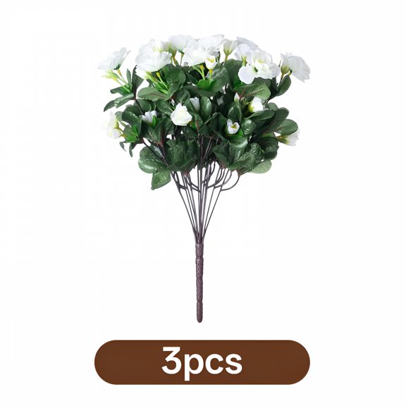 ZULAR 2026 New Uv Resistant Artificial Silk White Camellia Flower,Flowers for Decoration,White Flowers Artificial,Silk Flowers,Fake Flowers(3 Count)