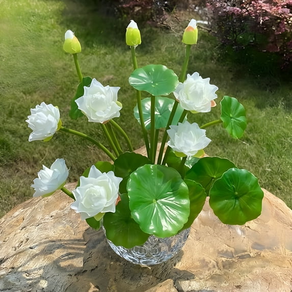 ZULAR 2Pcs Silk Artificial Lotus Flowers Wedding Decor Fake Lotus ...