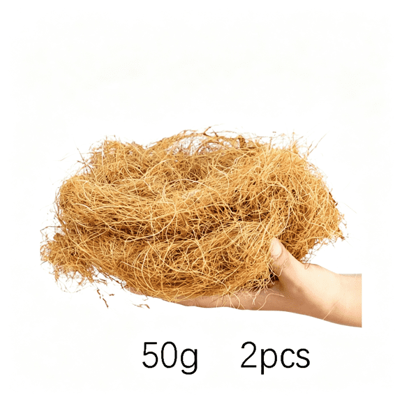 ZULAR 3Pcs Coconut Fiber Bird Nesting Material,Natural Coconut Fiber Loose Bedding Substrate,Safe Parakeet Nesting Material for Finch,Canary,Hummingbird Laying Eggs