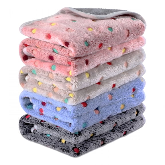 ZULAR 4 Pcs Waterproof Blankets Washable Small Animal Fleece Bedding Absorbent Guinea Pig Cage Liners Reusable Pet Pee Pad Sleep Mat Pad Cover for Hamster Ferret Small Blankets for Pets-S:52*76Cm