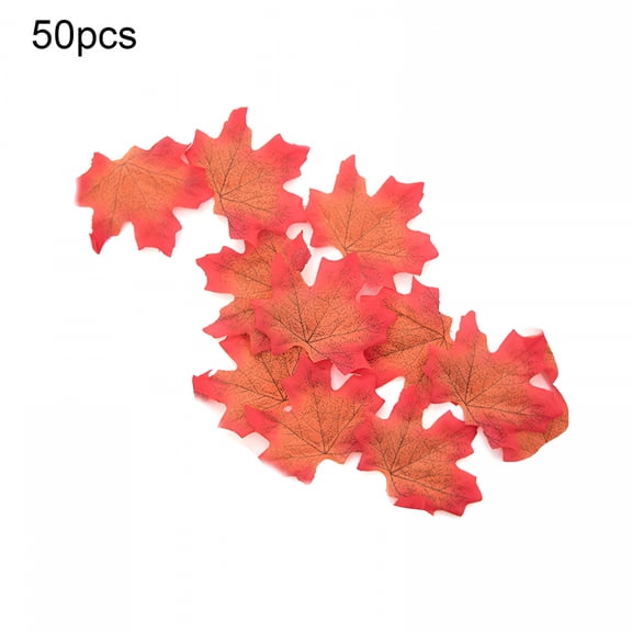 ZULAR 50 Pieces Artificial Autumn,Fall Leaves,Falling Like Leaves,Maple Leaves Mixed Fall Colored Leaf for Weddings,Events,Art Scrapbooking and Thanksgiving Day Decorations