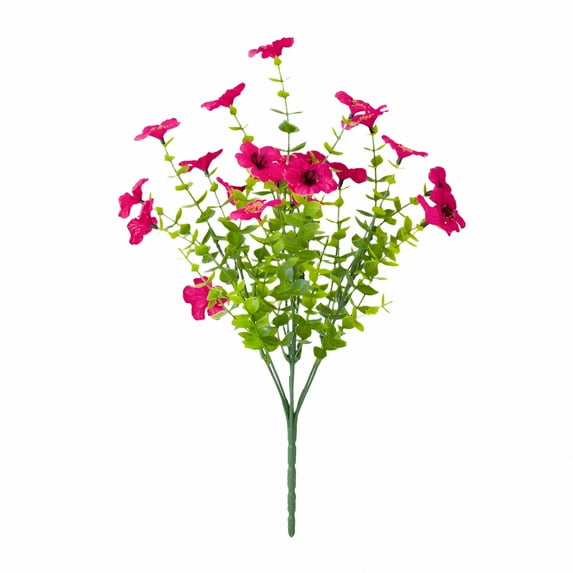 ZULAR Artificial Fake Flowers,Fake Outdoor Flowers,Uv Resistant Faux Plastic Plants for Indoor Outdoor Home Decor Wedding Centerpieces Vase Bouquet No Fade