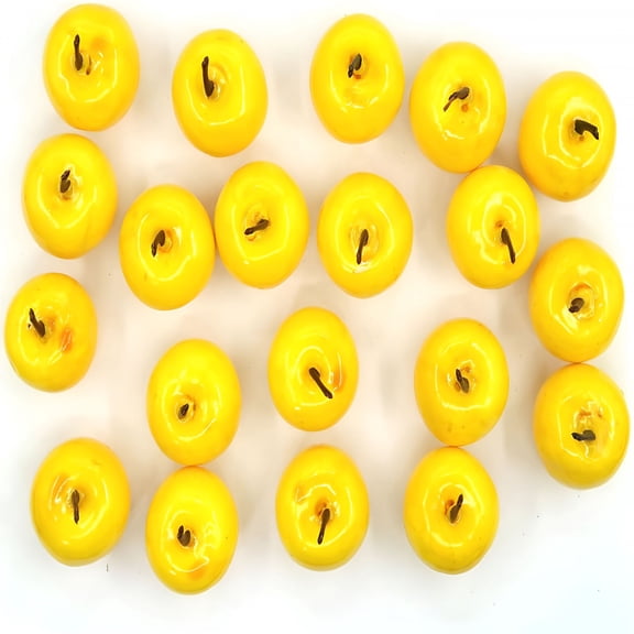 ZULAR Fake Artificial Fruit Small Lifelike Artificial Faux Yellow Apple Party Decor Ornament,Simulation Display Foam Realistic Apple Model for Home Kitchen Themed Tabletop Decor Photography Props