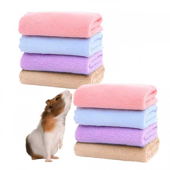 ZULAR Guinea Pigs Blankets Hamster Fleece Cage Liners Soft Guinea Pig Accessories Small Animal Pet Blanket Sleep Bedding Mats Pet Supplies for Dog Puppy Cat(11.8X11.8 Inch)