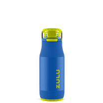 ZULU Chase Vacuum Sealed Stainless Steel Kid's Water Bottle, Blue and Green, 14 Fluid Ounces