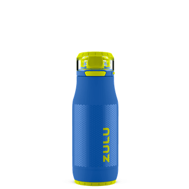 ZULU Chase Vacuum Sealed Stainless Steel Kid's Water Bottle, Blue and Green, 14 Fluid Ounces
