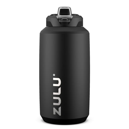 Zulu Goals 64oz Half Gallon Stainless Steel Jug Water Bottle, Black